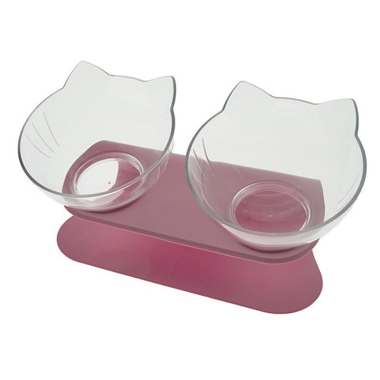 Cat Double Bowl  Protects Cervical Vertebra