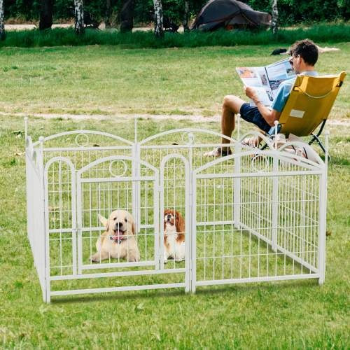 24 Inch 8 Panel Metal Dog Playpen