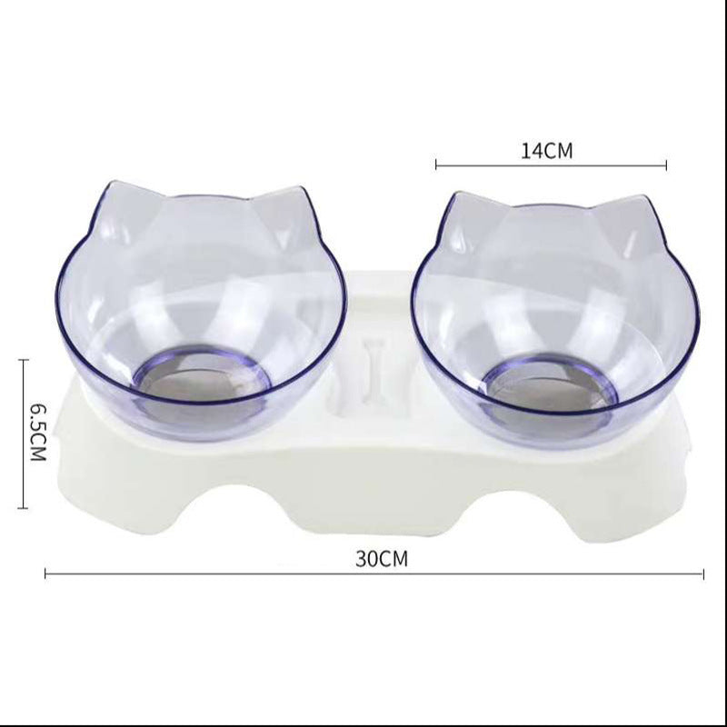 Cat Double Bowl  Protects Cervical Vertebra