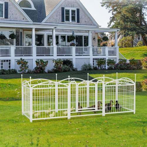 24 Inch 8 Panel Metal Dog Playpen