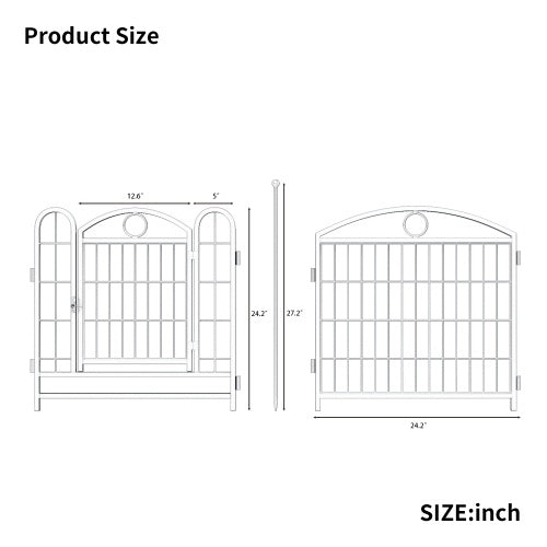 24 Inch 8 Panel Metal Dog Playpen