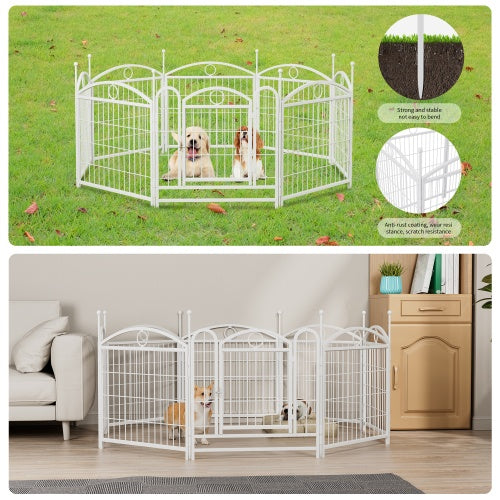 24 Inch 8 Panel Metal Dog Playpen